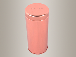 玫瑰金茶叶罐,圆形马口铁茶叶罐D65*150mm
