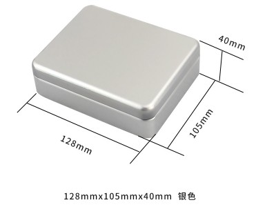 128×105×40mm长方形马口铁盒 喜糖饼干礼品盒包装收纳空铁罐