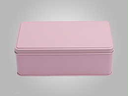 165*95*60长方形粉色铁盒,带锁头粉色蛋卷铁盒生产厂家