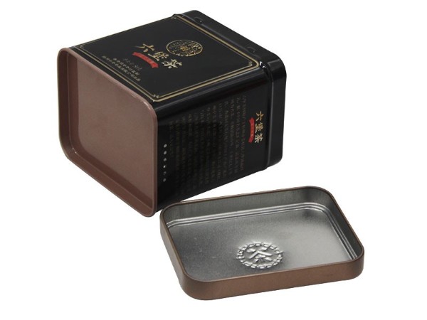 90*70*90mm方形茶叶马口铁罐 红茶包装铁皮罐